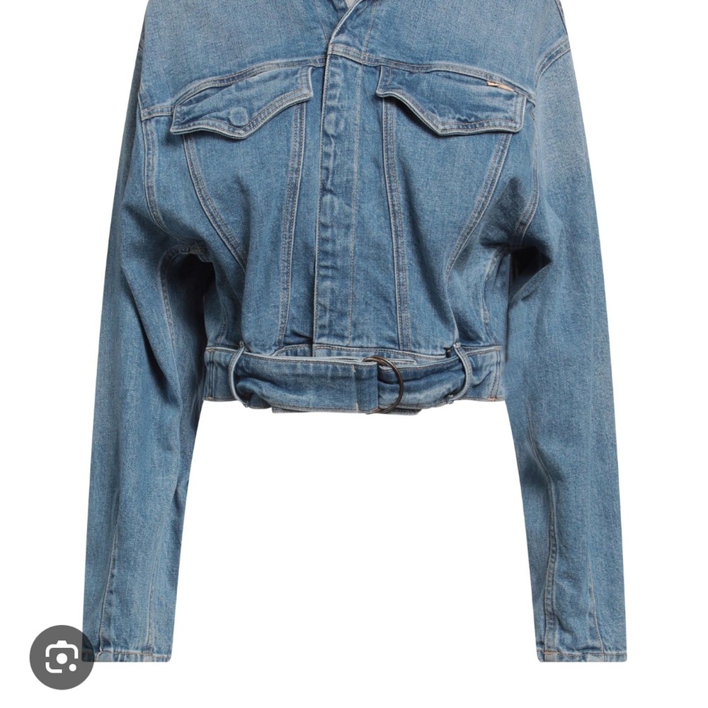MOTHER Blue Cropped Jean Jacket Modern Style